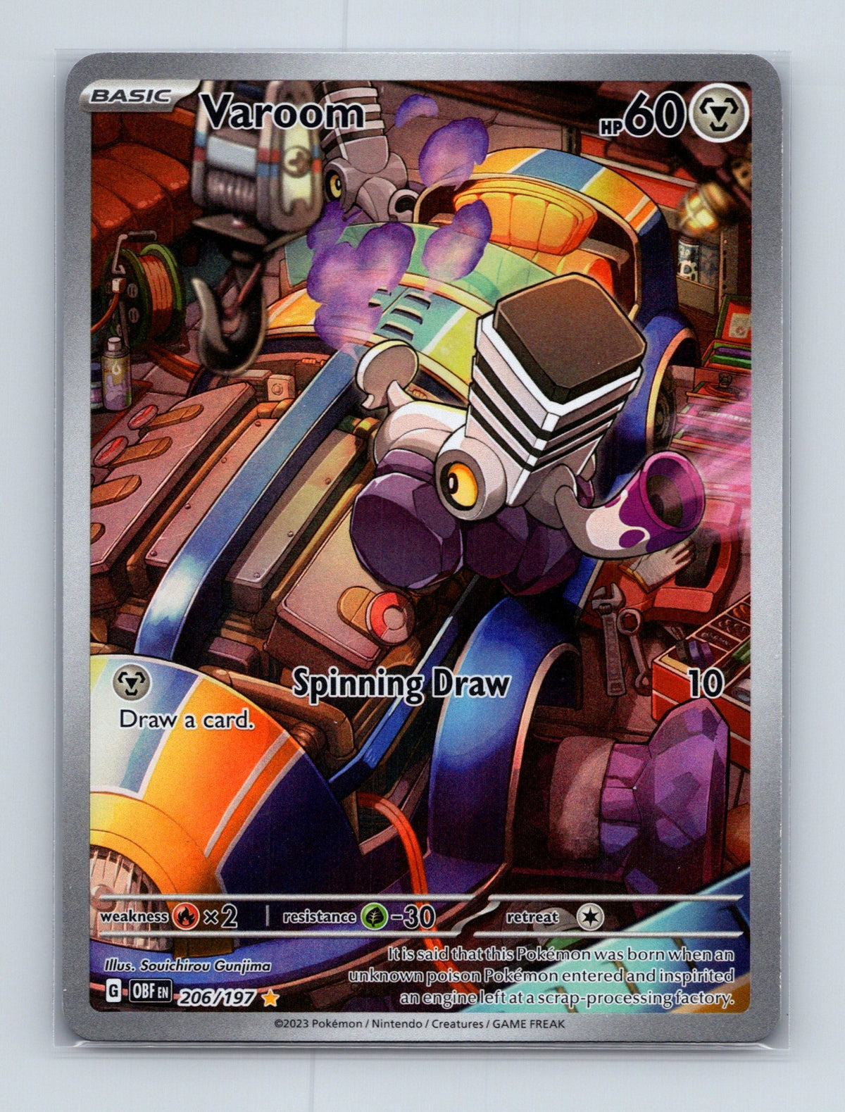 2023 Pokemon TCG Varoom SV03: Obsidian Flames 206/197 Holo Illustration Rare NM