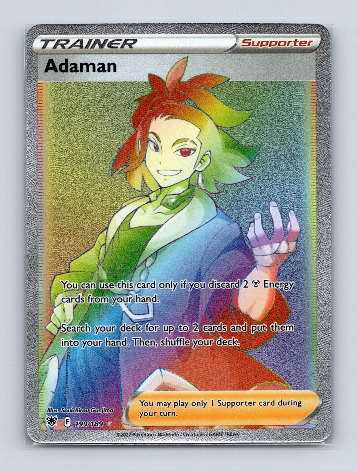 2022 Pokemon Adaman (Secret) SWSH10: Astral Radiance 199/189 Holo Secret Rare NM