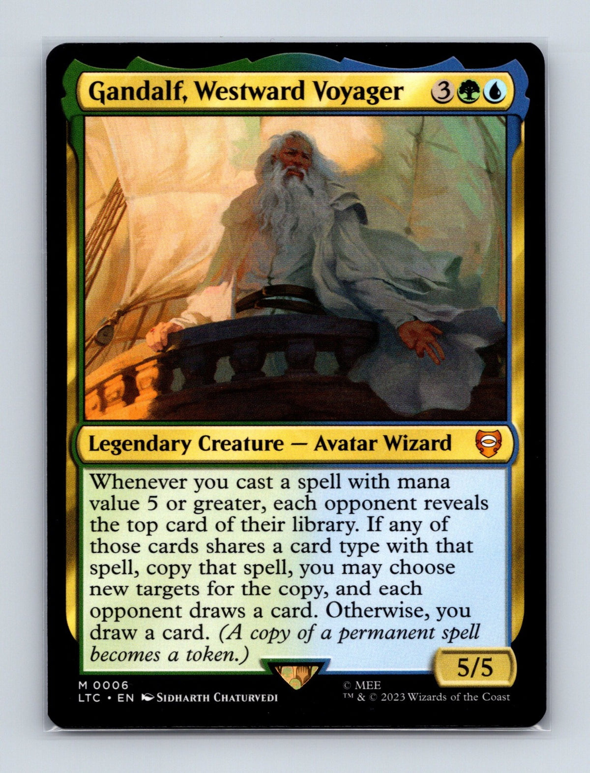 MTG Gandalf, Westward Voyager 6  The Lord of the Rings: Tales of Middle-earth NM