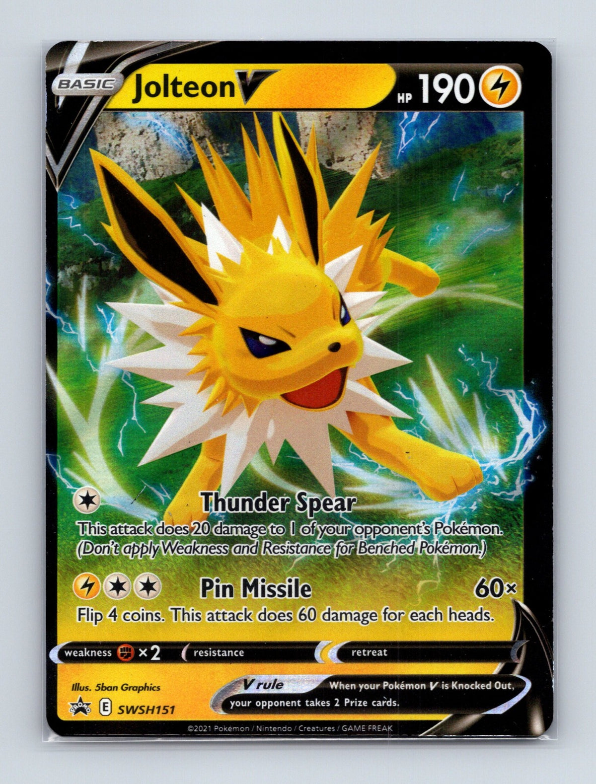 2019 Pokemon Jolteon V SWSH: Sword & Shield Promo Cards SWSH151 Holo Promo NM