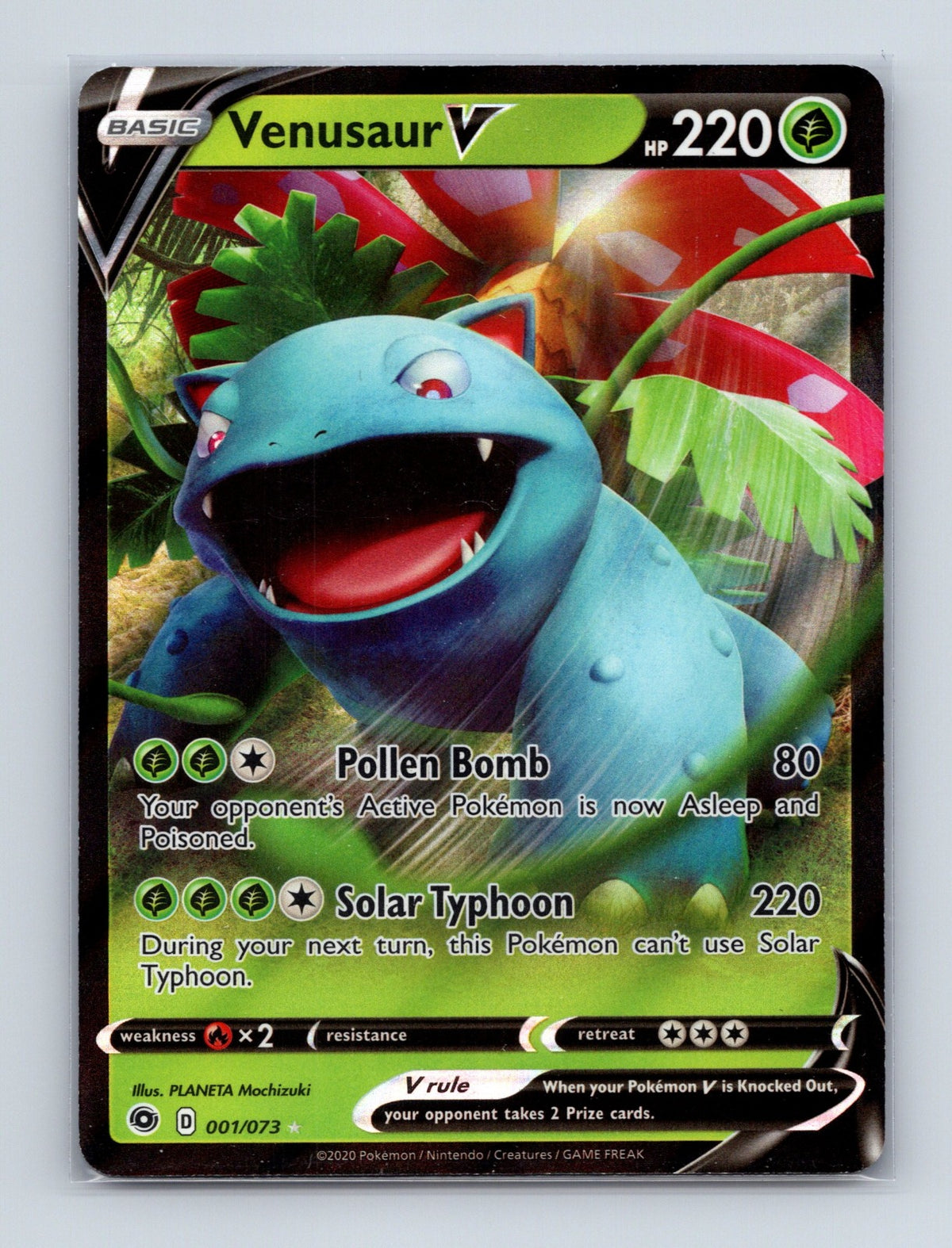 2020 Pokemon TCG Venusaur V Champion's Path 01/73 Holo Ultra Rare NM
