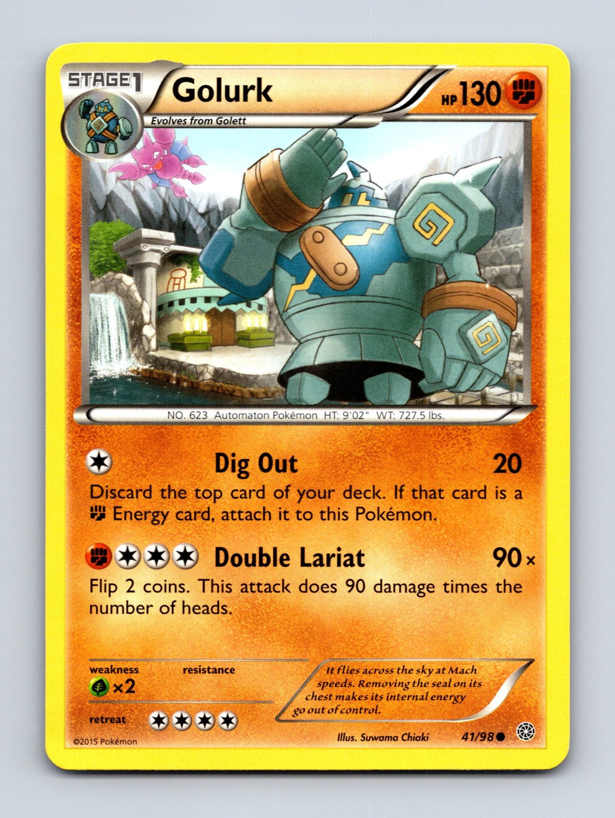 2015 Pokemon TCG Golurk (41) XY - Ancient Origins 41/98 Common NM