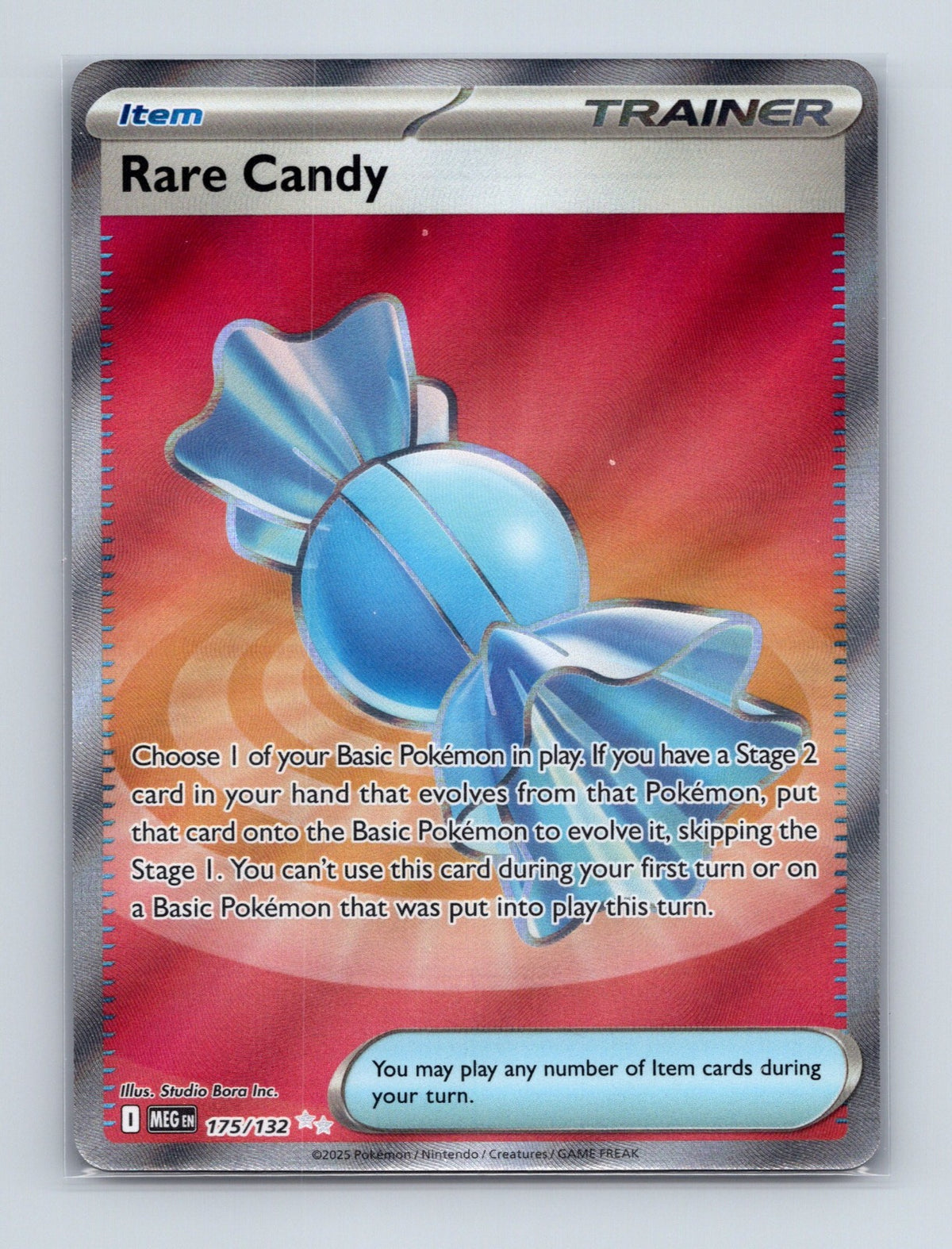 2025 Pokemon TCG Rare Candy ME01: Mega Evolution 175/132 Holo Ultra Rare NM