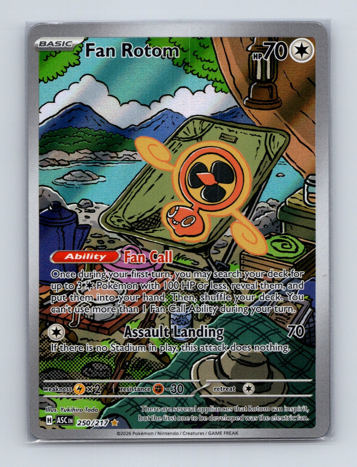 2026 Pokemon TCG Fan Rotom ME: Ascended Heroes 250/217 Holo Illustration Rare NM
