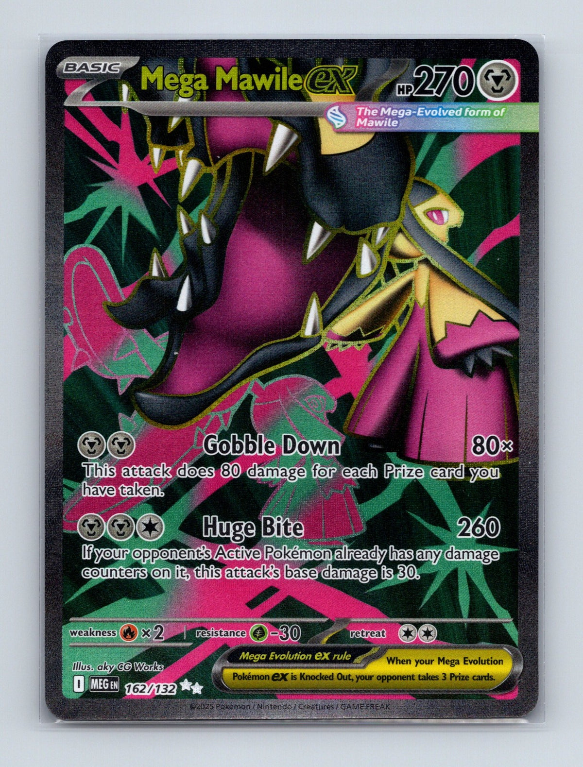 2025 Pokemon TCG Mega Mawile ex ME01: Mega Evolution 162/132 Holo Ultra Rare NM