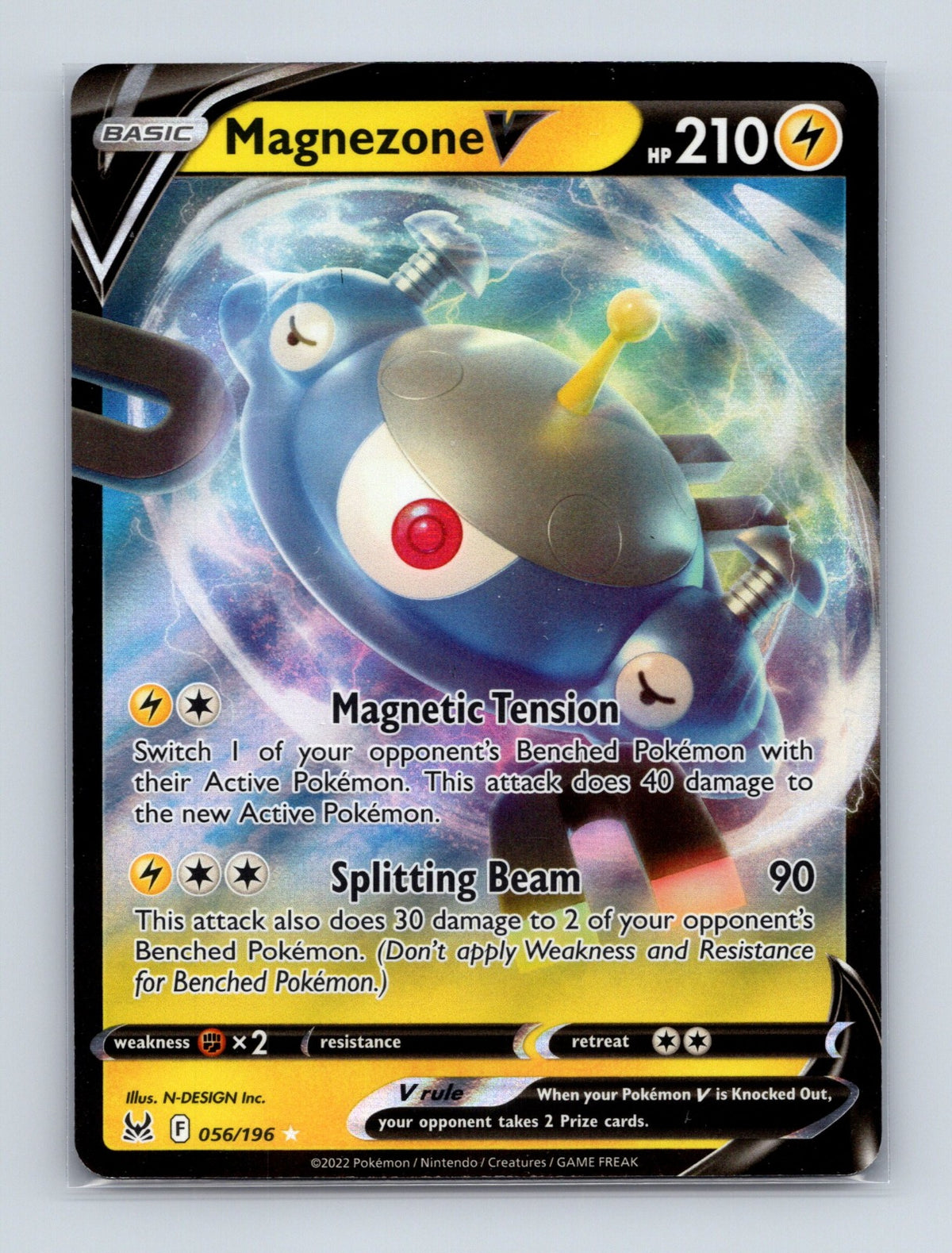 2022 Pokemon TCG Magnezone V SWSH11: Lost Origin 056/196 Holo Ultra Rare NM