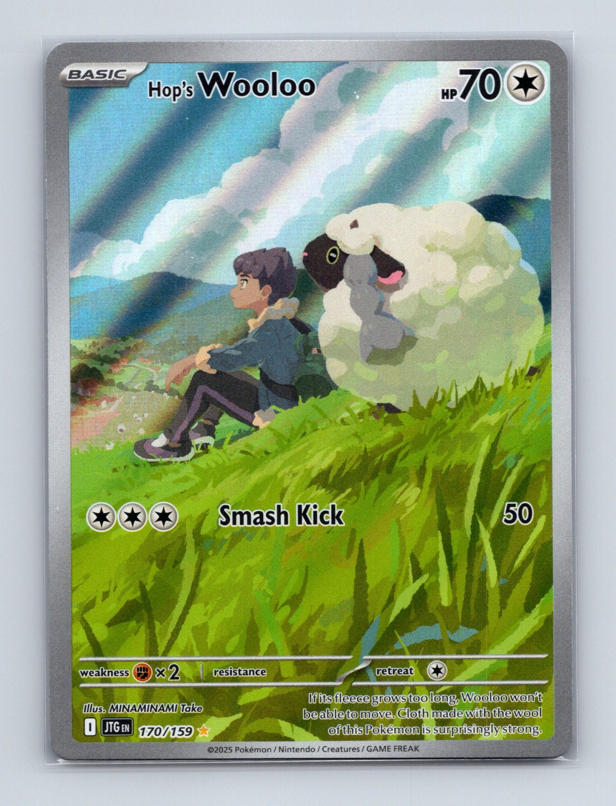 2025 Pokemon Hop's Wooloo SV09: Journey Together 170/159 Illustration Rare NM