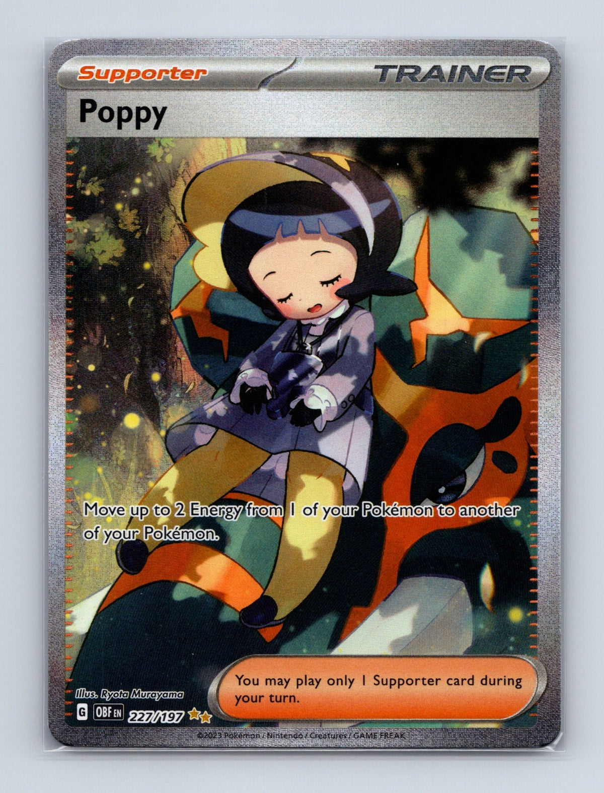 2023 Pokemon TCG Poppy SV03: Obsidian Flames 227/197 Holo SIR NM