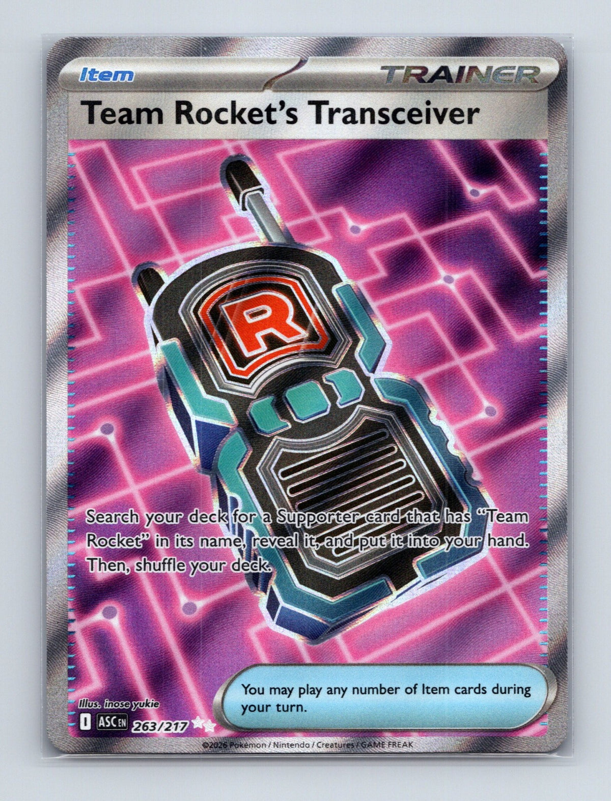 2026 Pokemon Team Rocket's Transceiver ME: Ascended Heroes 263/217 Ultra Rare NM