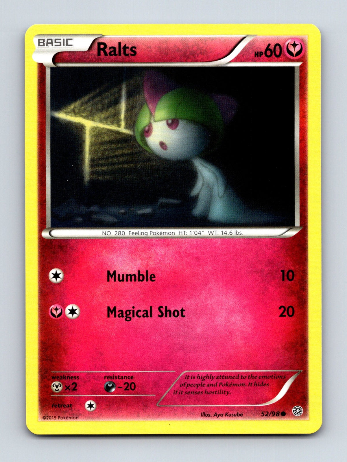 2015 Pokemon TCG Ralts XY - Ancient Origins 52/98 Common NM