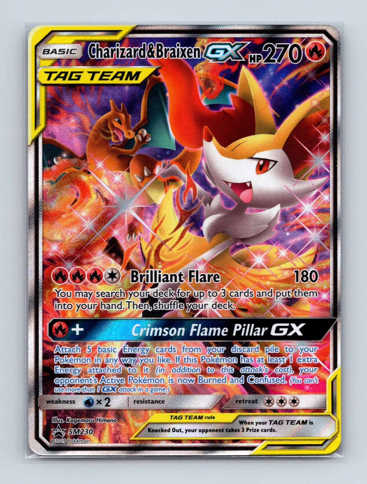 2016 Pokemon TCG Charizard & Braixen GX SM Promos SM230 Holo Promo NM