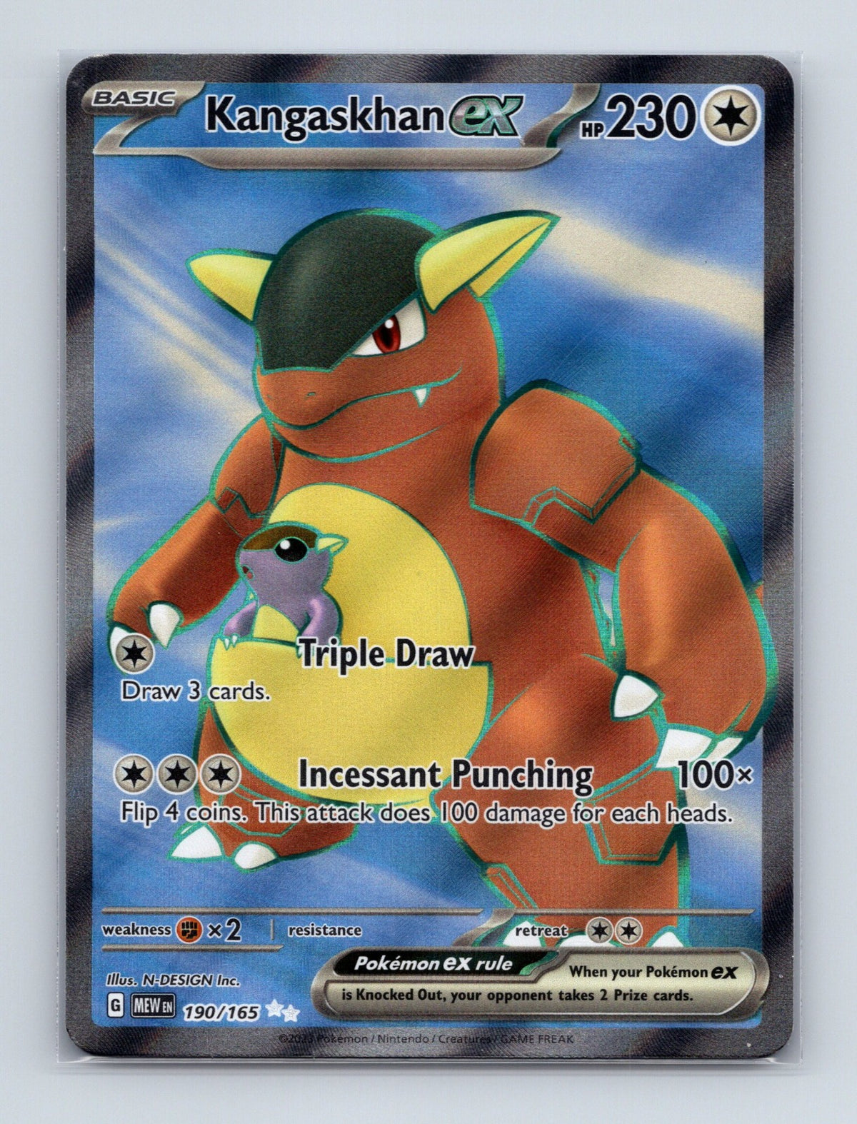 2023 Pokemon Kangaskhan ex SV: Scarlet & Violet 151 190/165 Holo Ultra Rare NM