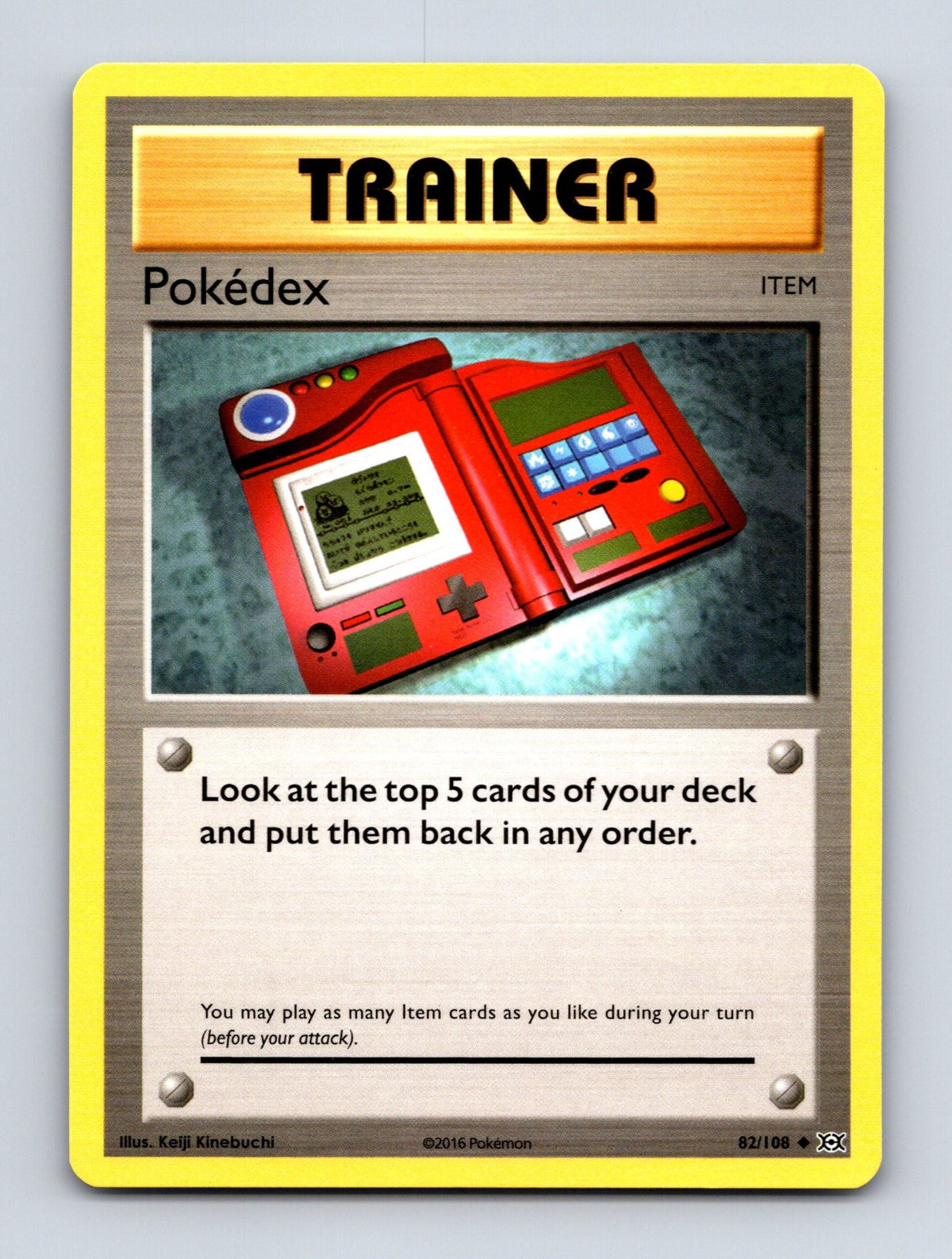 2016 Pokemon TCG Pokedex XY - Evolutions 82/108 Uncommon NM