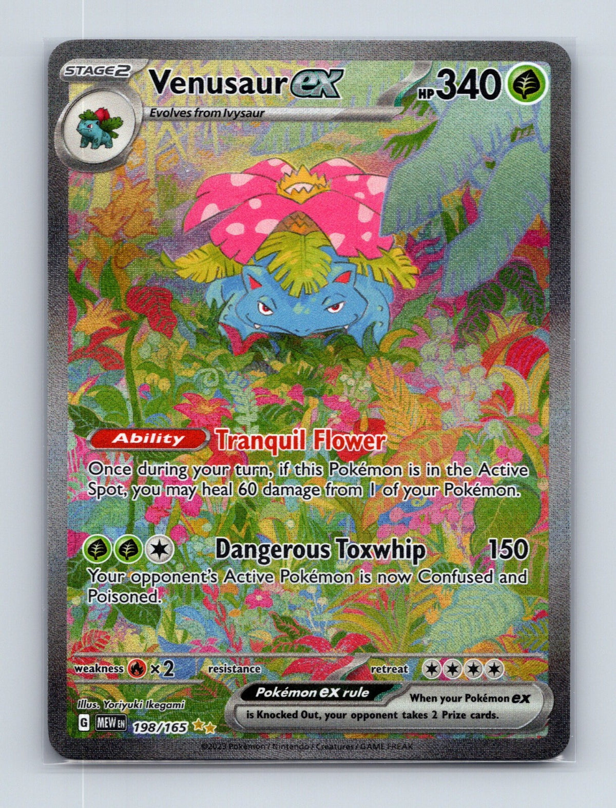 2023 Pokemon Venusaur ex SV: Scarlet & Violet 151 198/165 SIR NM