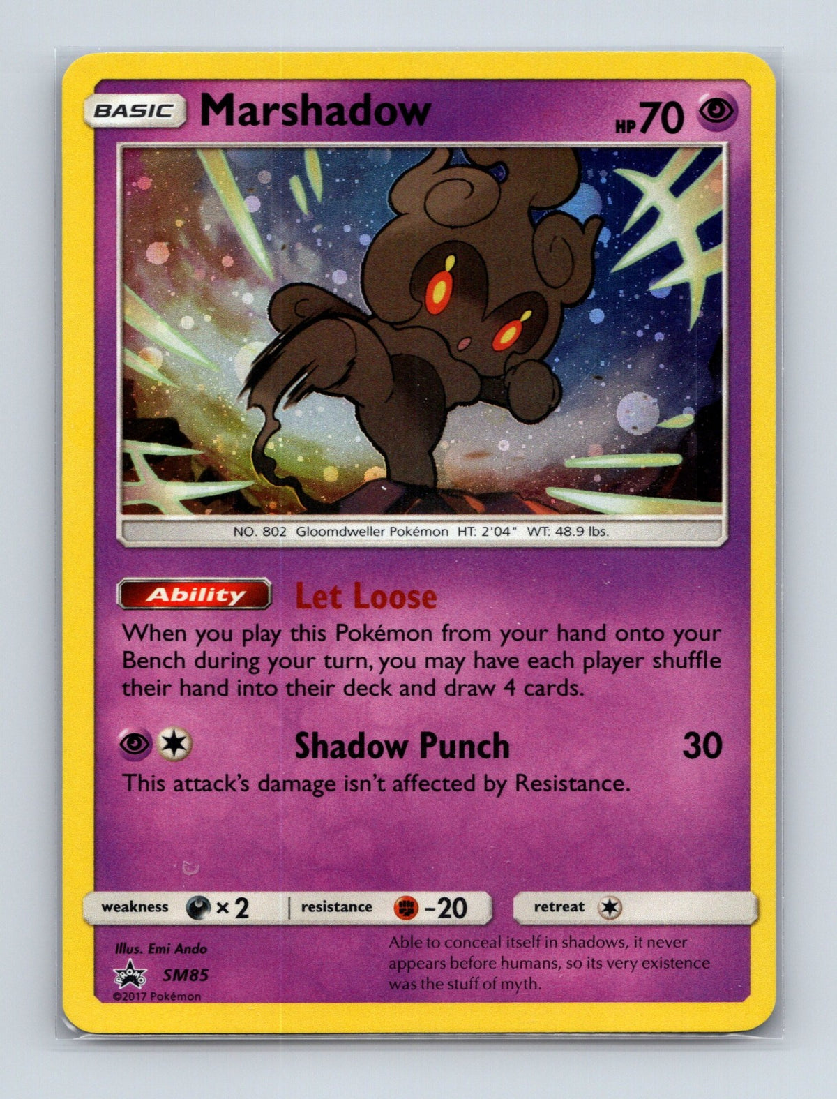 2016 Pokemon TCG Marshadow SM Promos SM85 Holo Promo NM