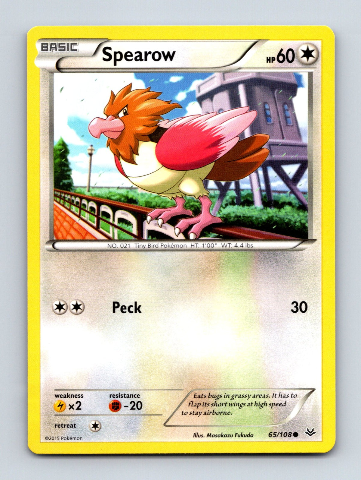 2015 Pokemon TCG Spearow XY - Roaring Skies 65/108 Common NM