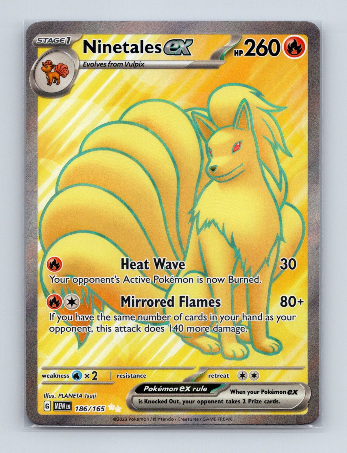 2023 Pokemon Ninetales ex SV: Scarlet & Violet 151 186/165 Holo Ultra Rare NM