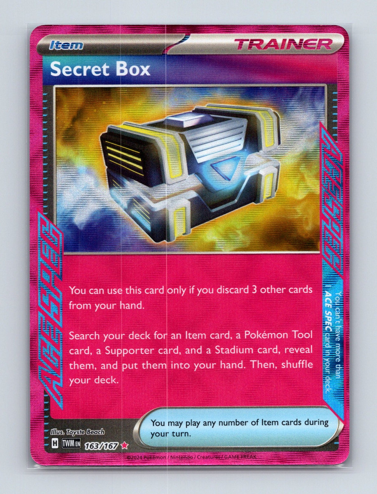 2024 Pokemon Secret Box SV06: Twilight Masquerade 163/167 Holo ACE SPEC Rare NM