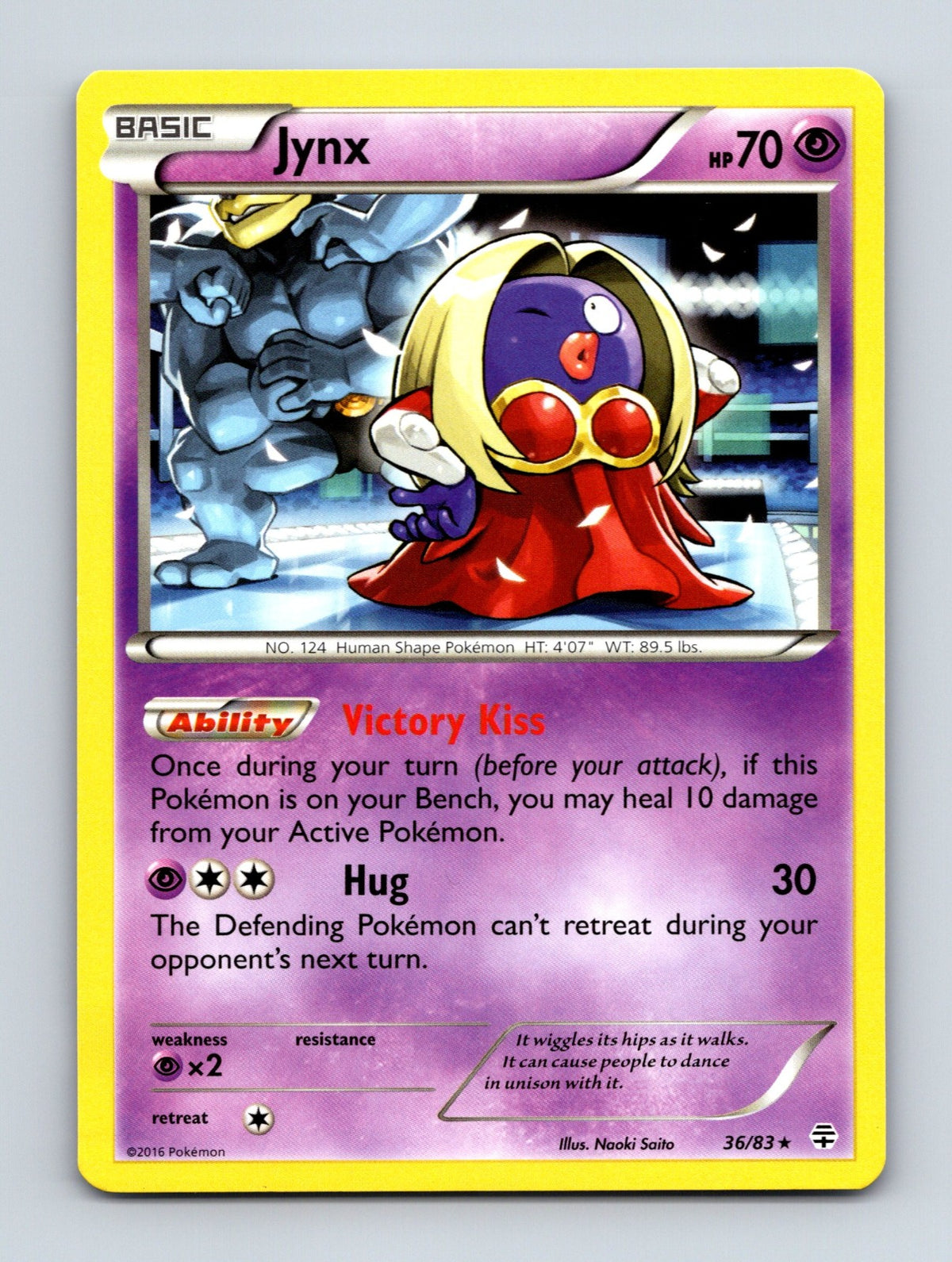2014 Pokemon TCG Jynx XY - Furious Fists 37/111 Rare NM