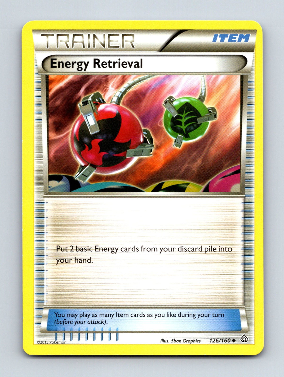 2015 Pokemon TCG Energy Retrieval XY - Primal Clash 126/160 Uncommon NM