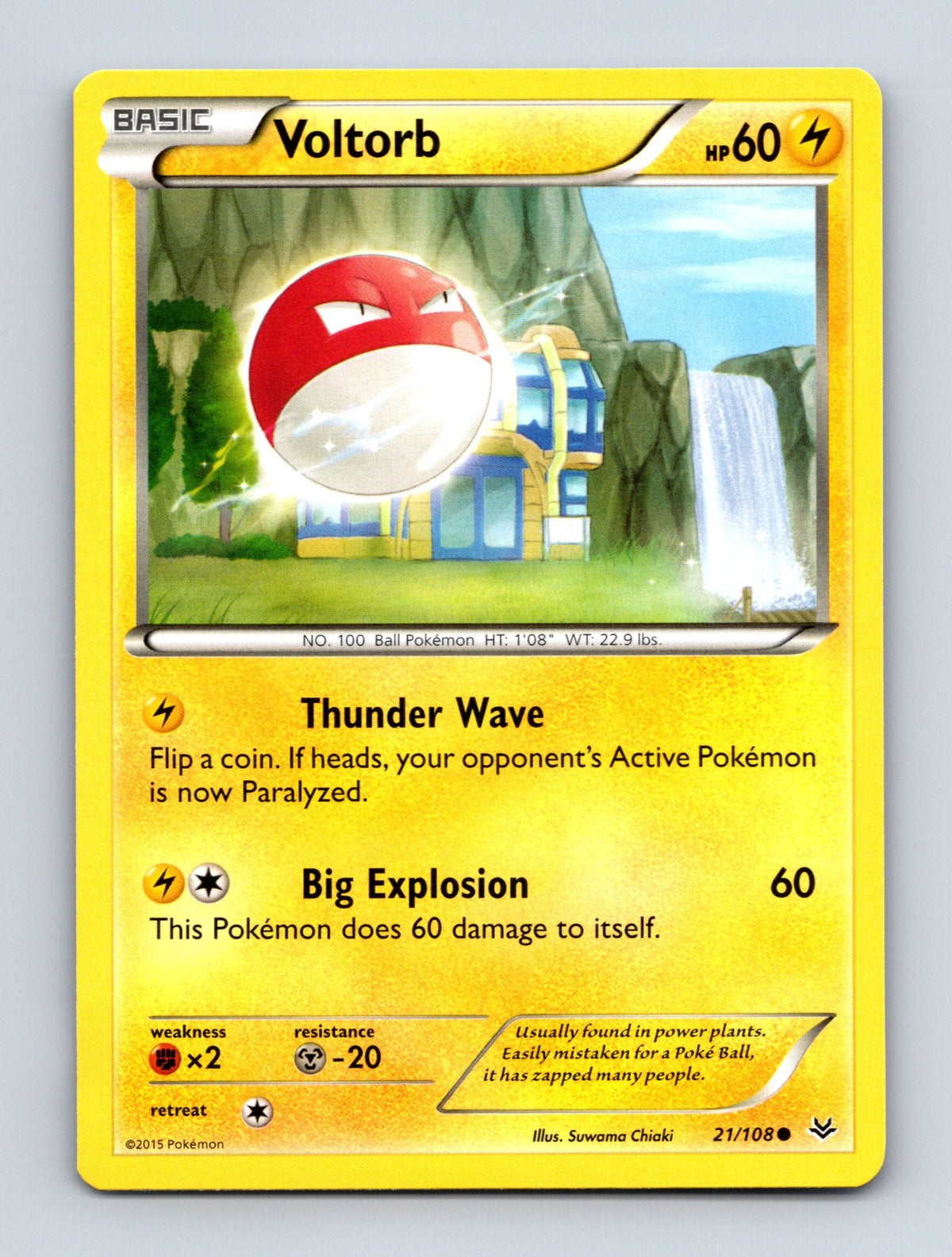 2015 Pokemon TCG Voltorb XY - Roaring Skies 21/108 Common NM