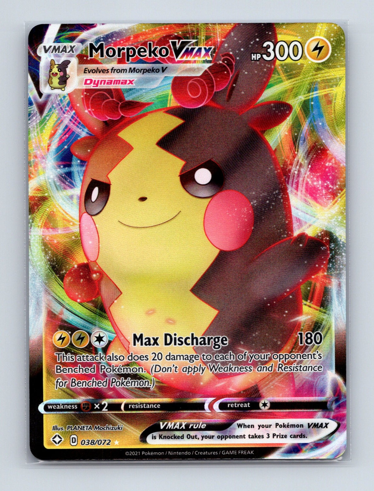 2021 Pokemon TCG Morpeko VMAX Shining Fates 038/072 Holo Ultra Rare NM