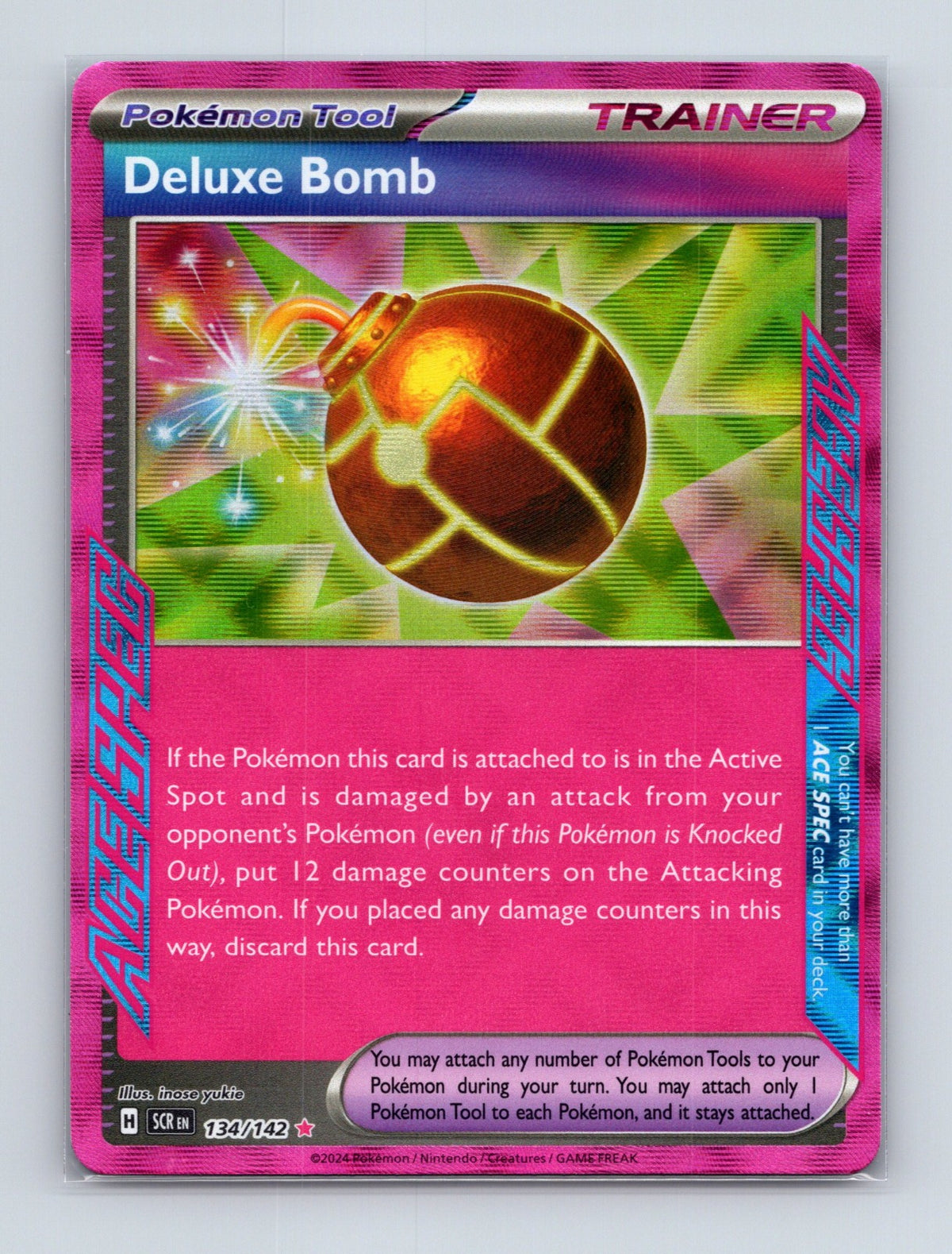 2024 Pokemon TCG Deluxe Bomb SV07: Stellar Crown 134/142 Holo ACE SPEC Rare NM