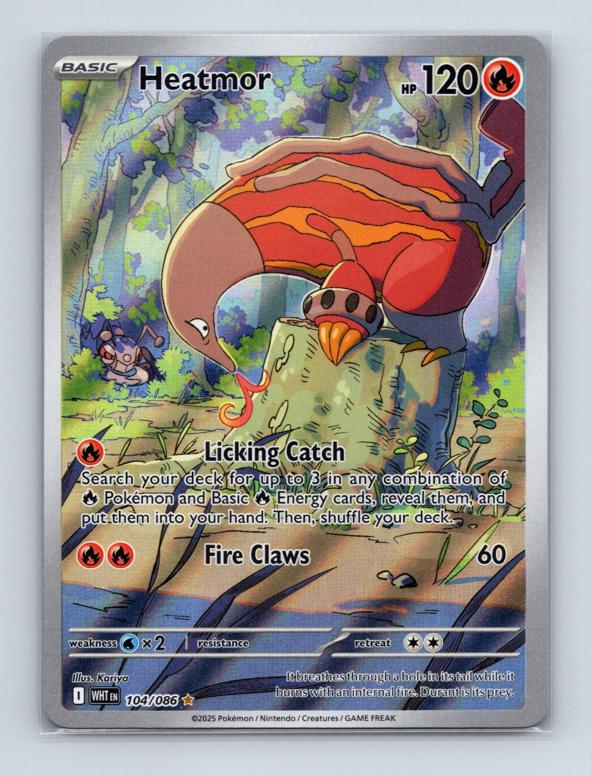 2025 Pokemon TCG Heatmor SV: White Flare 104/086 Holo Illustration Rare NM