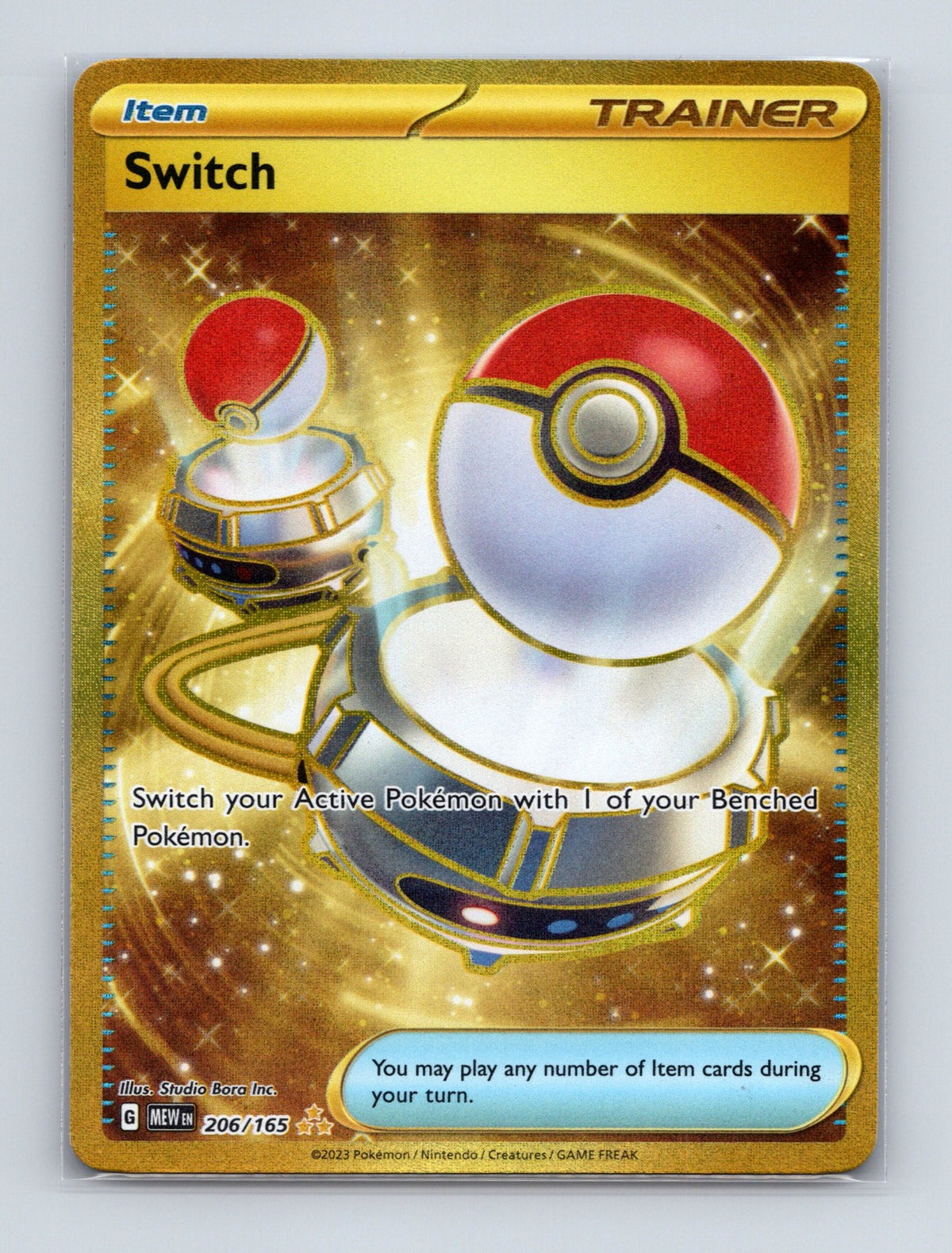 2023 Pokemon TCG Switch SV: Scarlet & Violet 151 206/165 Holo Hyper Rare NM