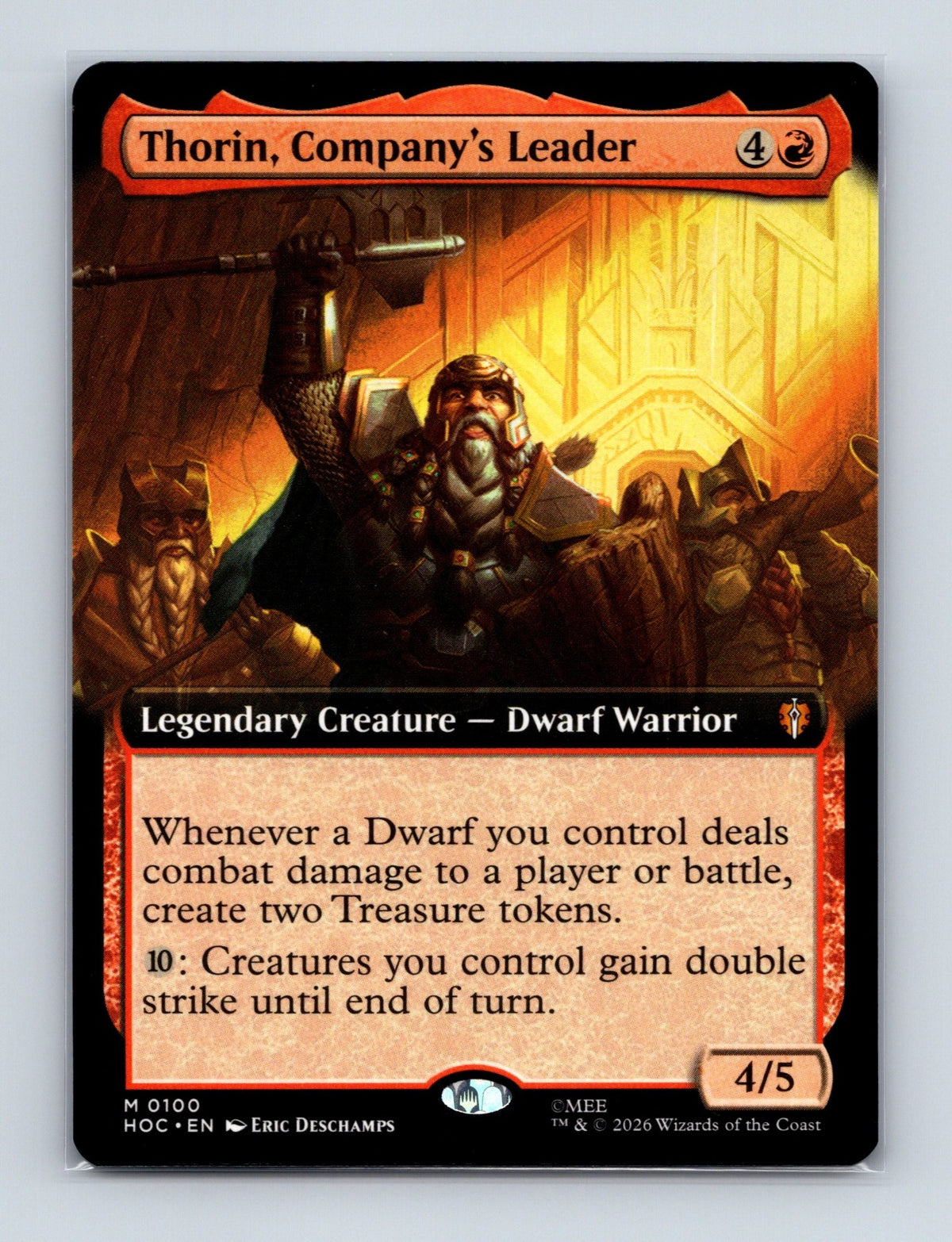 MTG Thorin, Company's Leader (Extended Art) 100 The Hobbit: Eternal-Legal NM