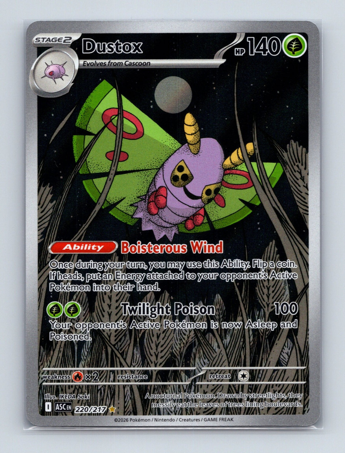 2026 Pokemon TCG Dustox ME: Ascended Heroes 220/217 Holo Illustration Rare NM