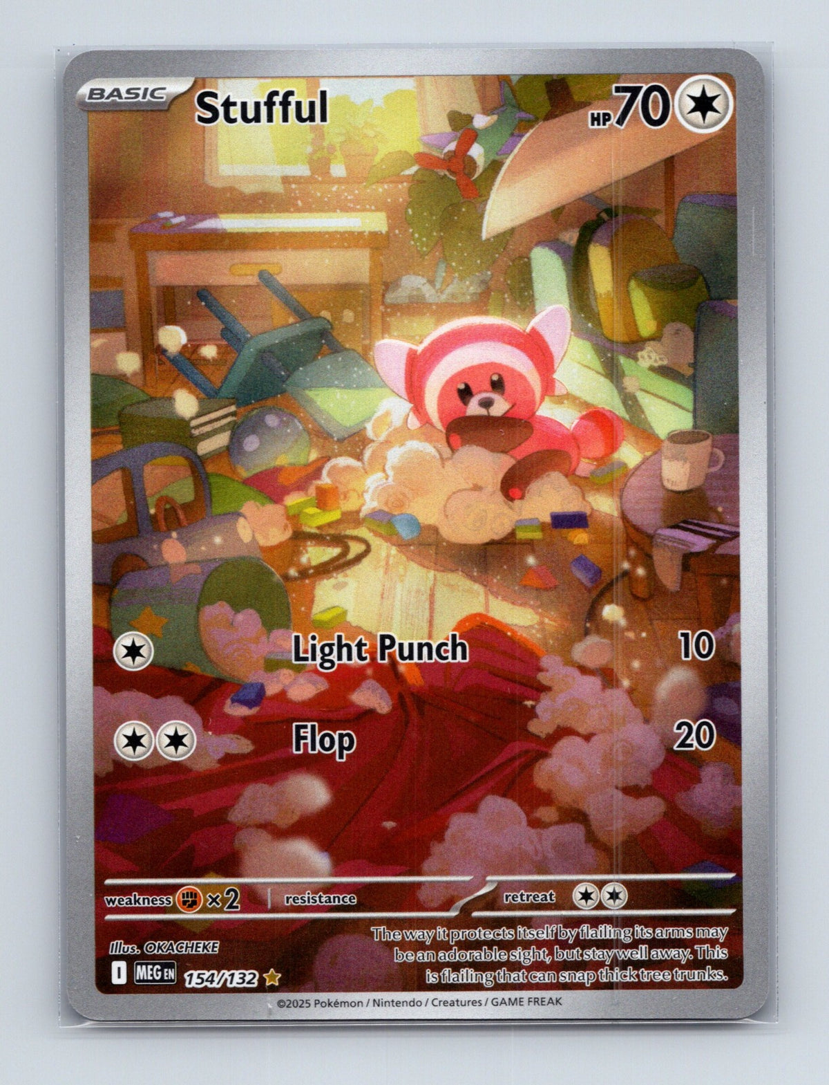 2025 Pokemon TCG Stufful ME01: Mega Evolution 154/132 Holo Illustration Rare NM