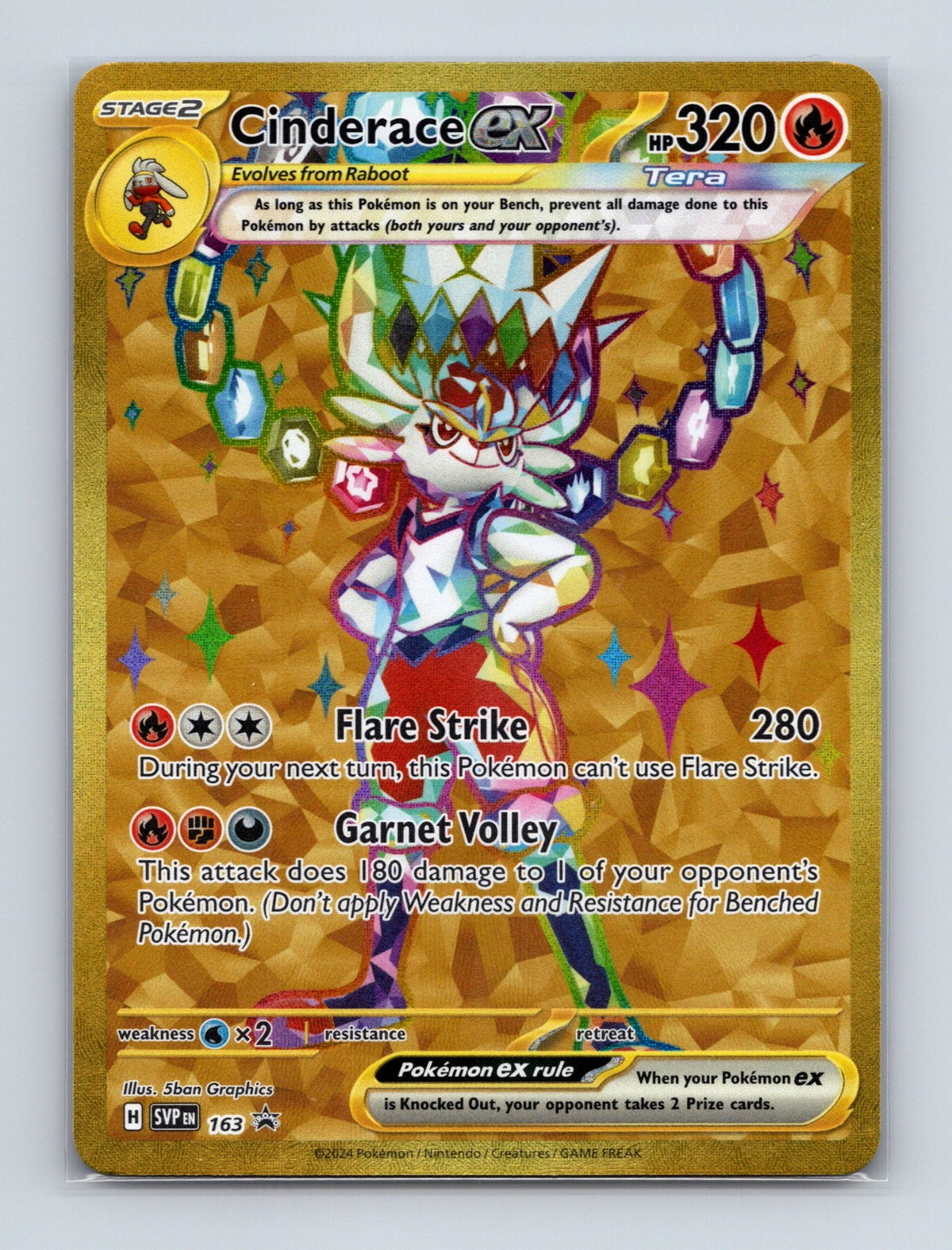 2023 Pokemon TCG Cinderace ex SV: Scarlet & Violet Promo Cards 163 Holo Promo NM