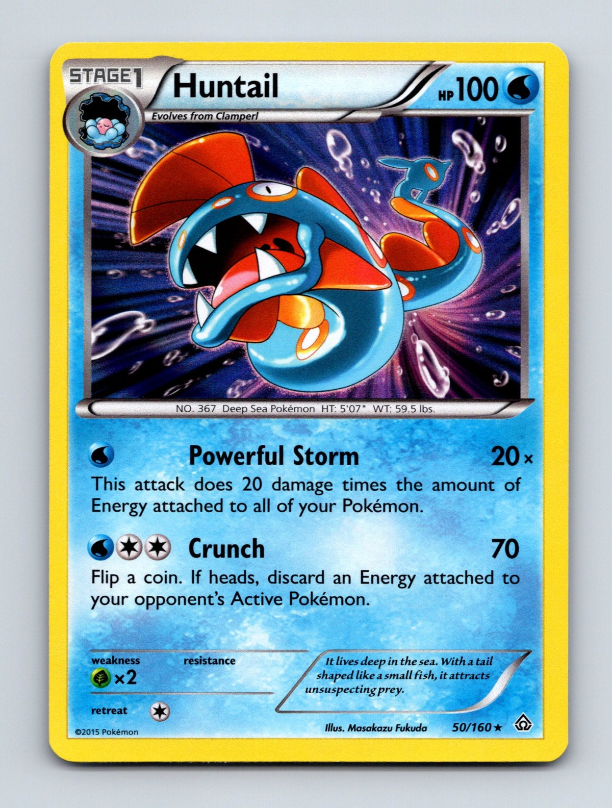 2015 Pokemon TCG Huntail XY - Primal Clash 50/160 Holo Rare NM
