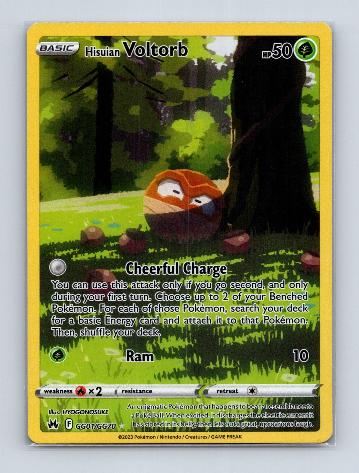 2023 Pokemon Hisuian Voltorb SWSH: Crown Zenith: GG01/GG70 Holo Ultra Rare NM