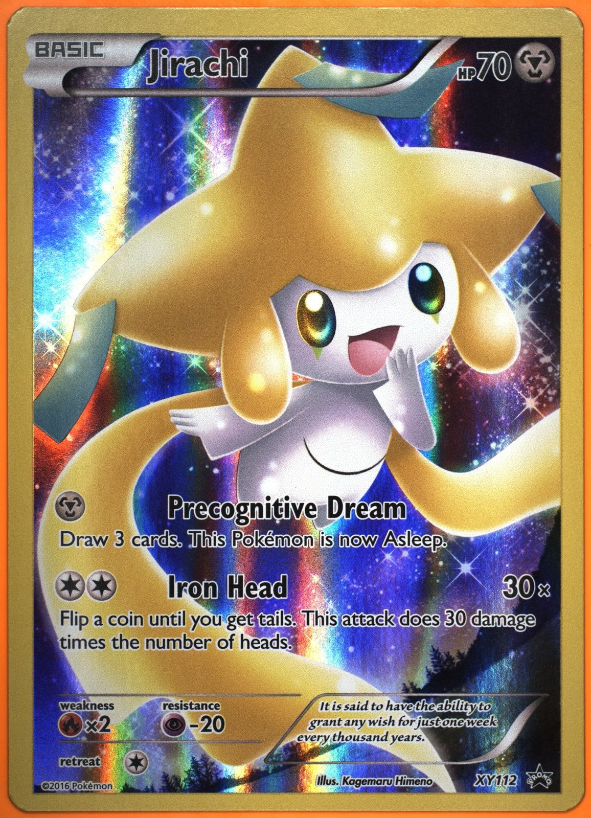 TAG 8.5 NM MT+ Jirachi XY112 Full Art Mythical Pokemon Collection Promo POP 33