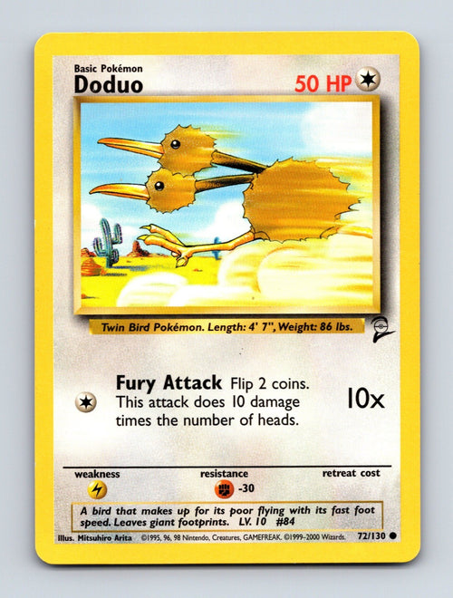 2000 Doduo Base Set 2 072/130 Common MP