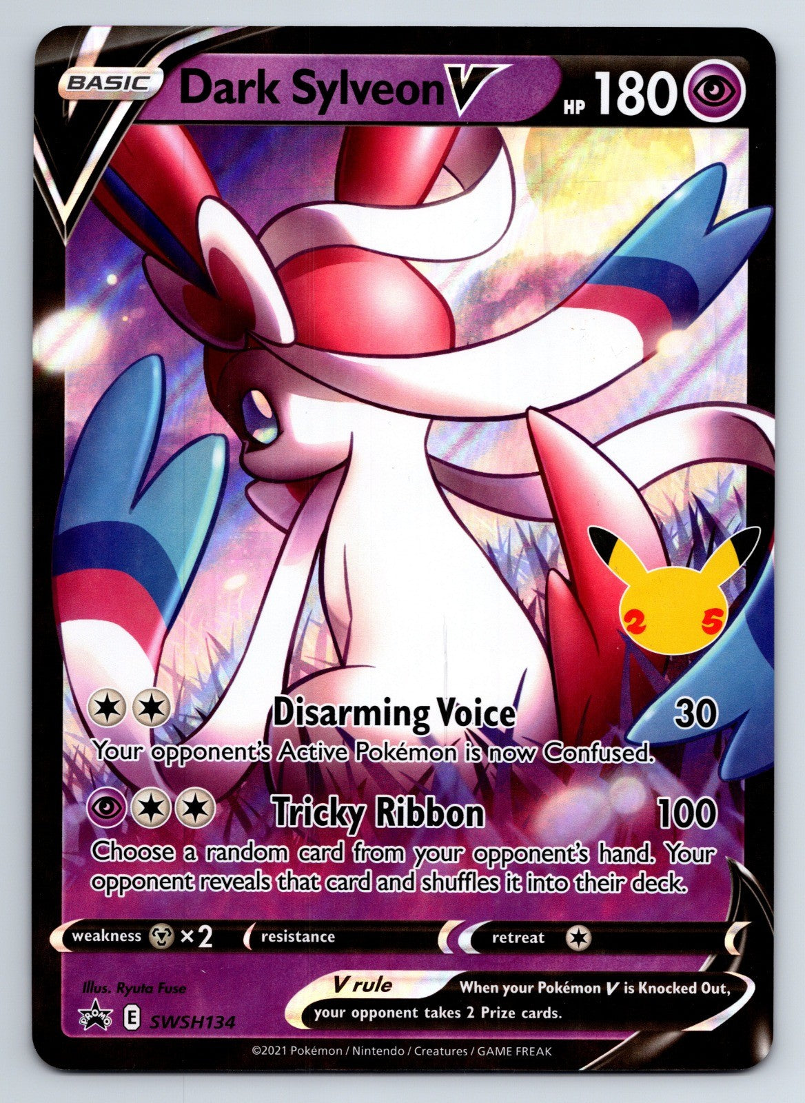 2015 Dark Sylveon V - SWSH134 Jumbo Oversized NM
