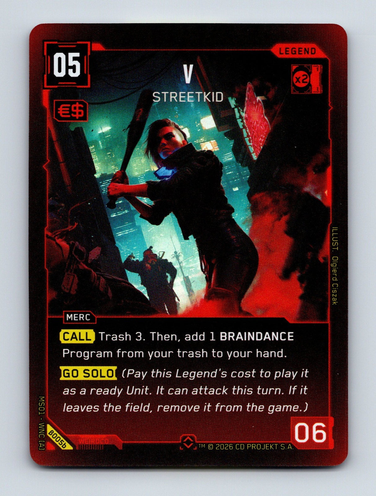 Cyberpunk TCG Beta V - Streetkid (b) B005b Rare NM