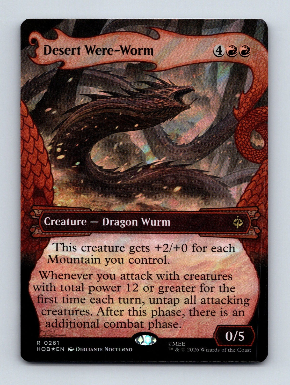 MTG Desert Were-Worm (Showcase) (Surge Foil) 261 The Hobbit Foil NM