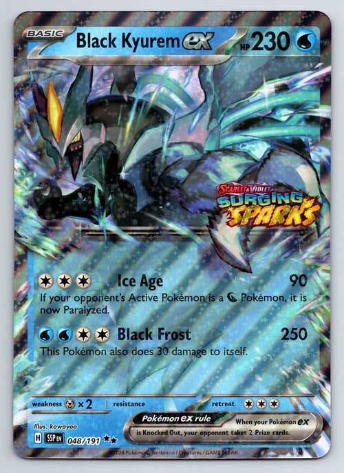 2015 Black Kyurem ex (Surging Sparks Stamped) 048/191 Jumbo Oversized NM