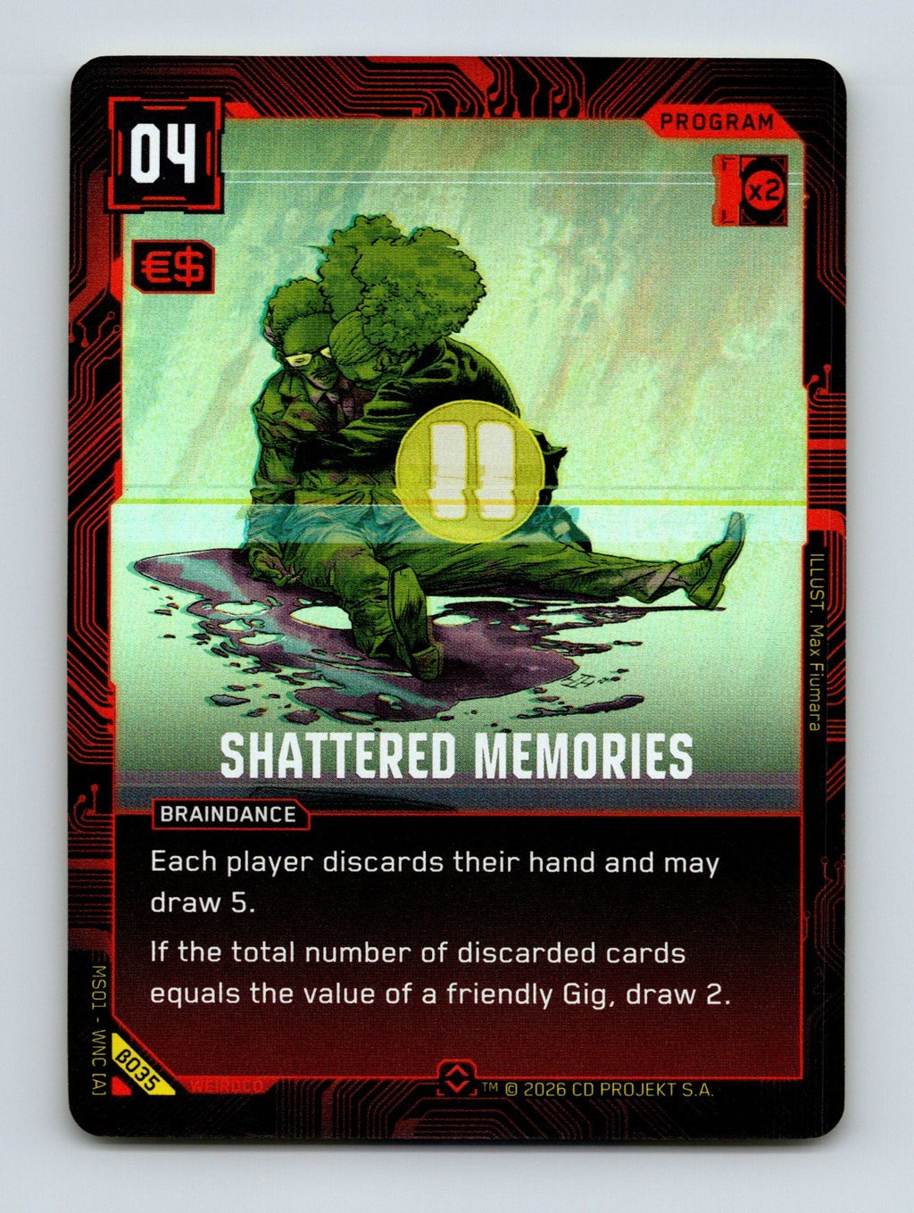 Cyberpunk TCG Beta Shattered Memories B035 Rare NM