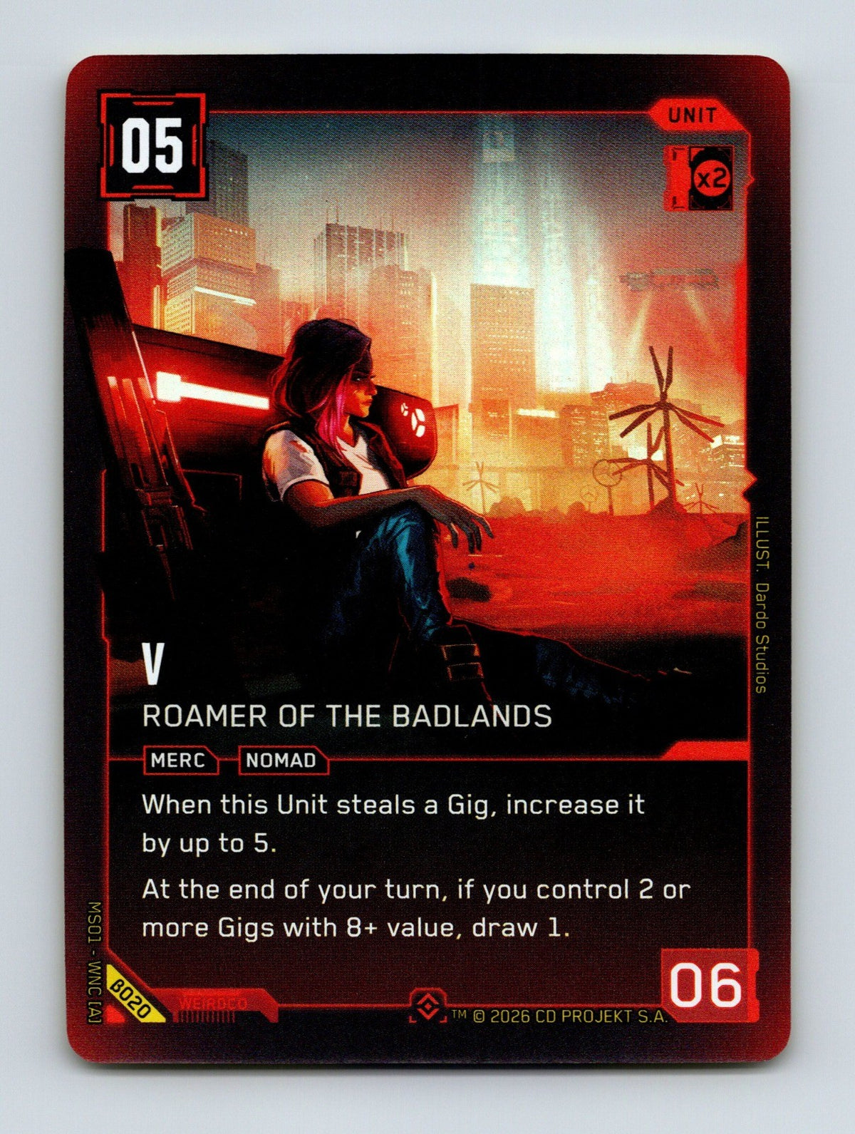 Cyberpunk TCG Beta V - Roamer of the Badlands B020 Epic NM
