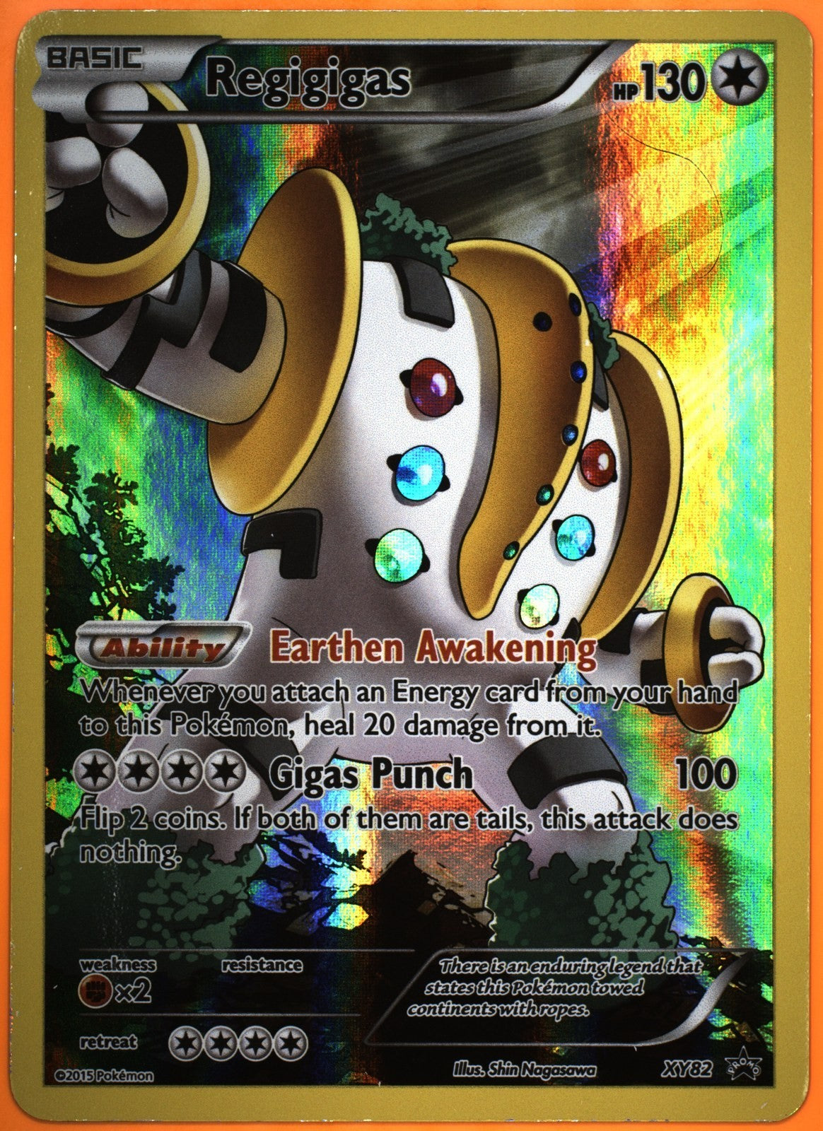 TAG 8.5 NM MT+ Regigigas XY82 Full Art Legendary Collection Pokemon POP 7