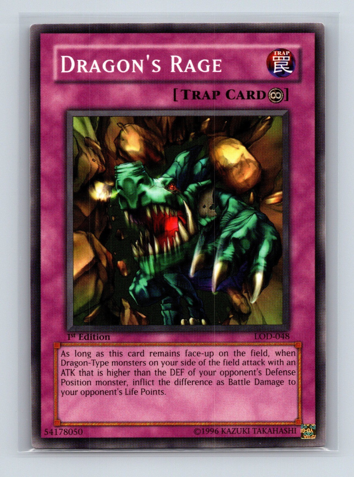 Yugioh Dragon's Rage LOD-048 Common 1st Edition NM