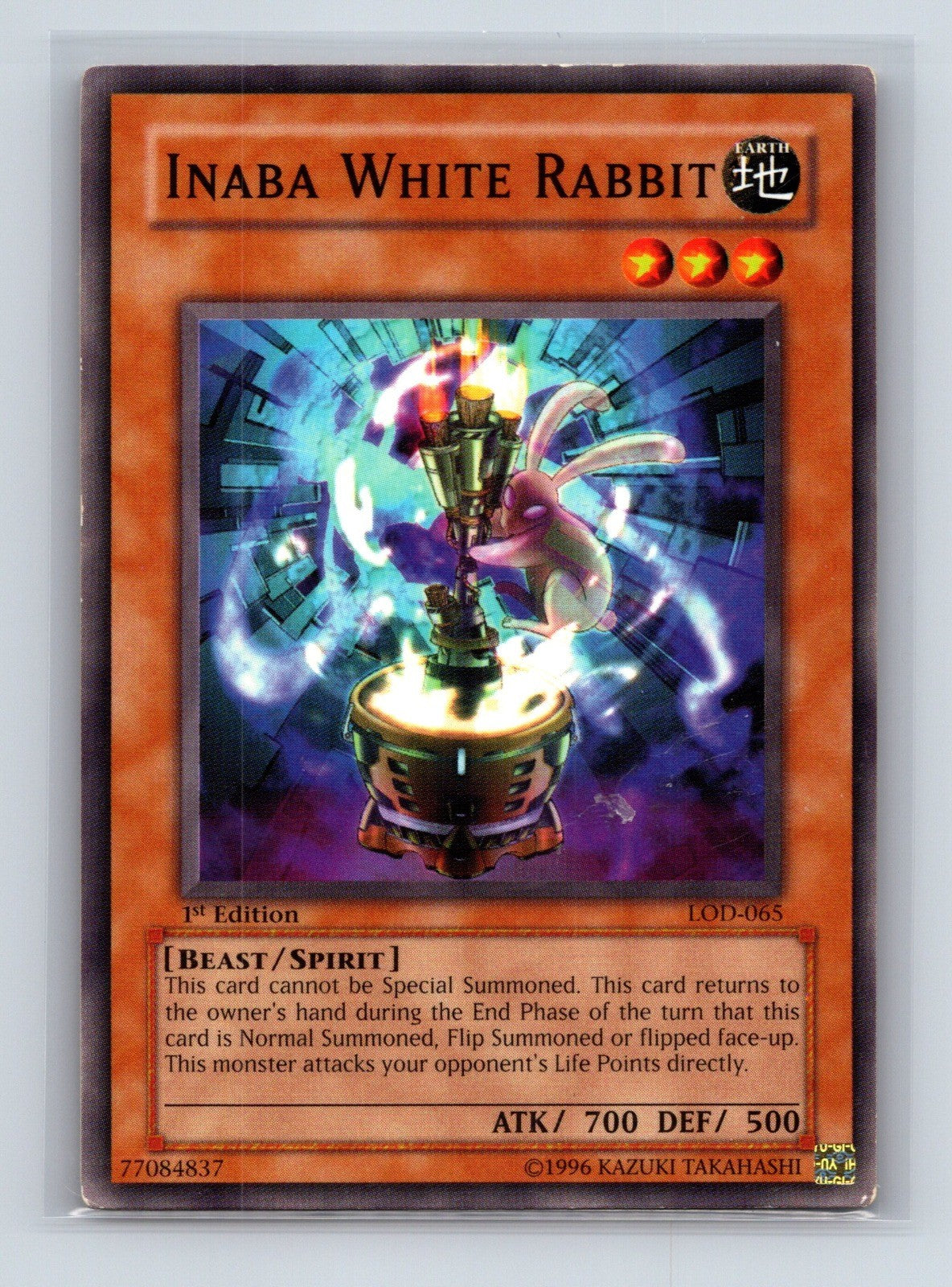 Yugioh Inaba White Rabbit LOD-065 Common 1st Edition NM