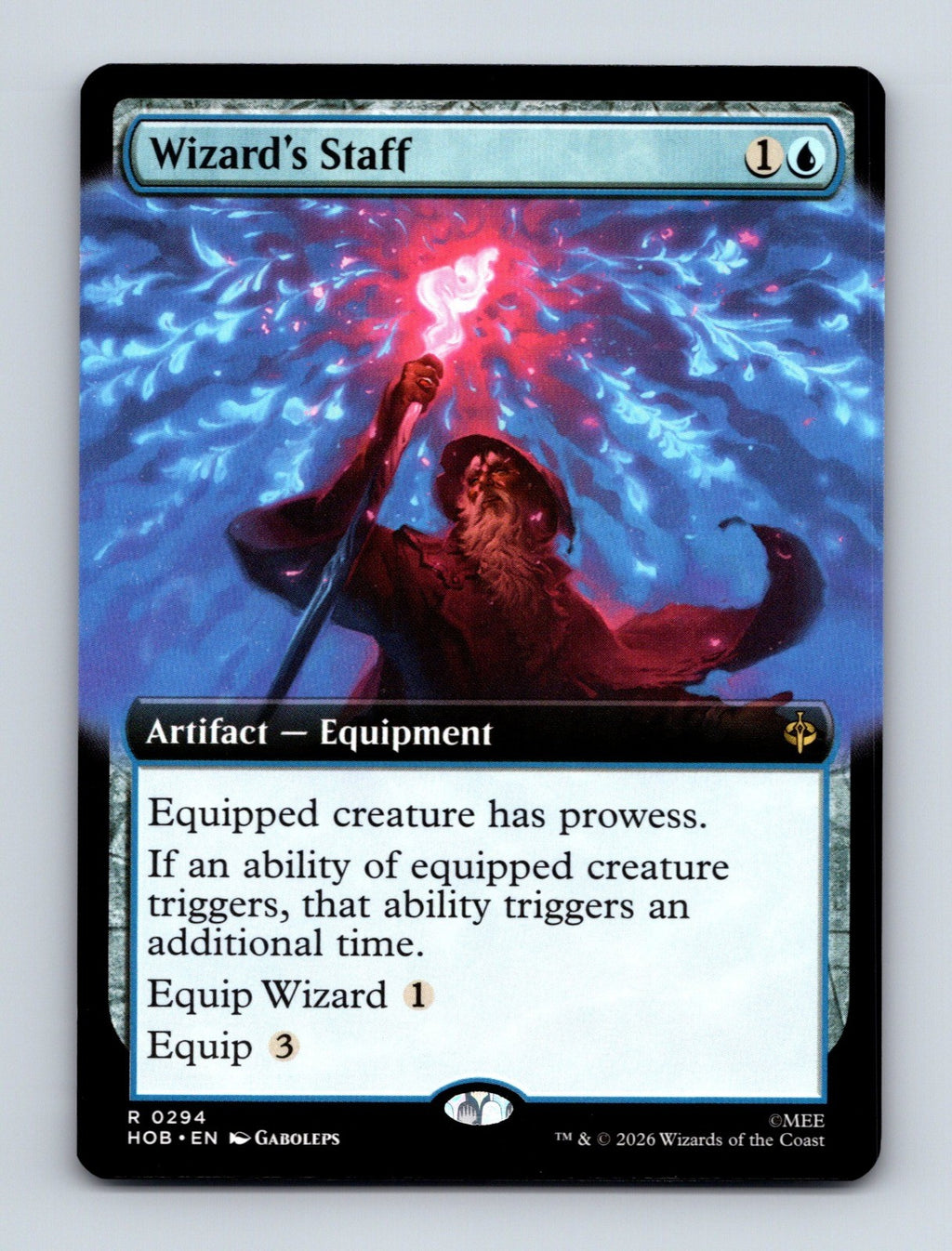 MTG Wizard's Staff (Extended Art) 294 The Hobbit NM