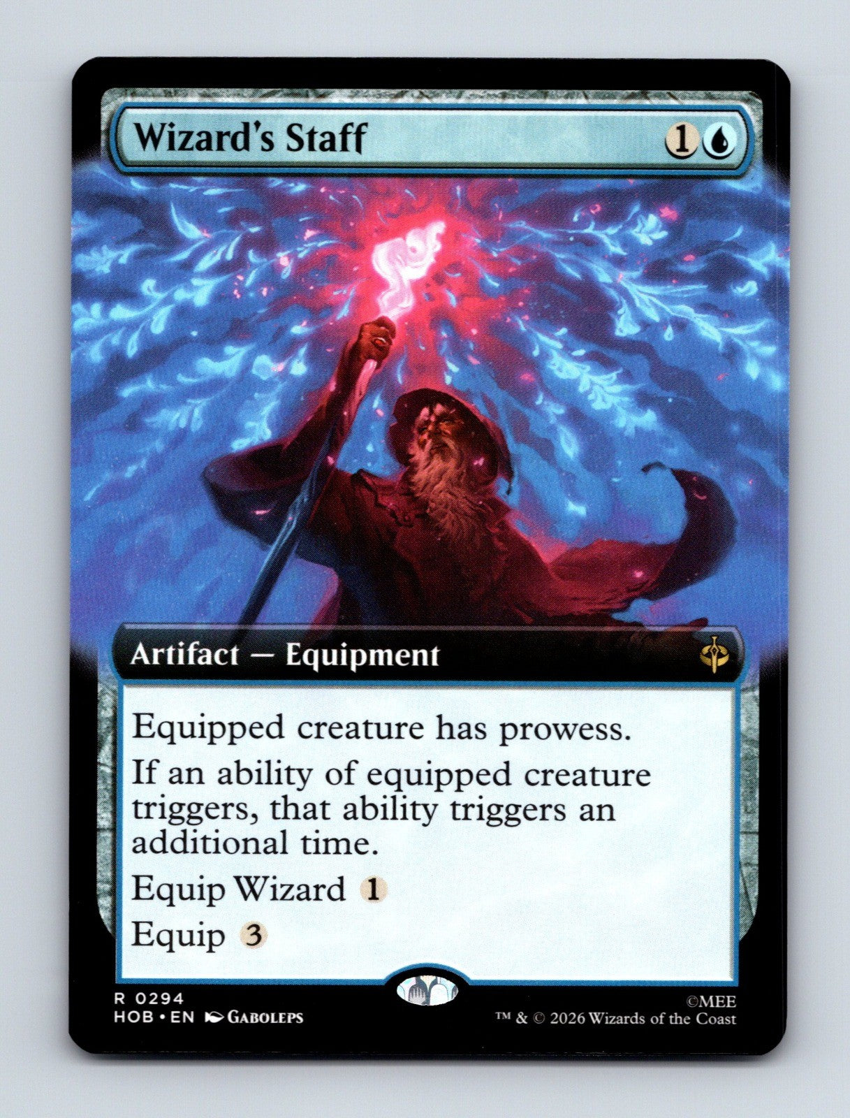 MTG Wizard's Staff (Extended Art) 294 The Hobbit NM
