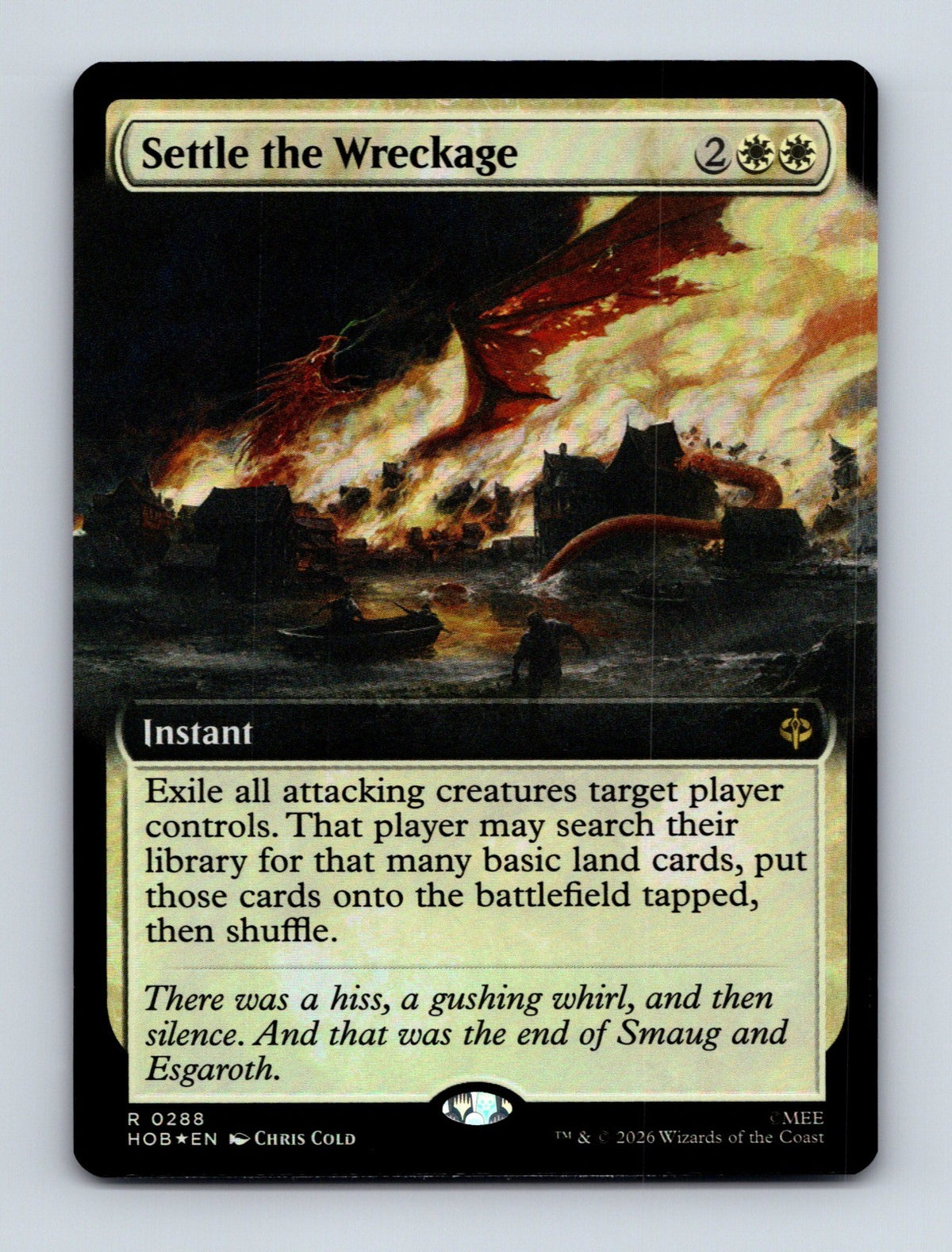 MTG Settle the Wreckage (Extended Art) 288 The Hobbit Foil NM