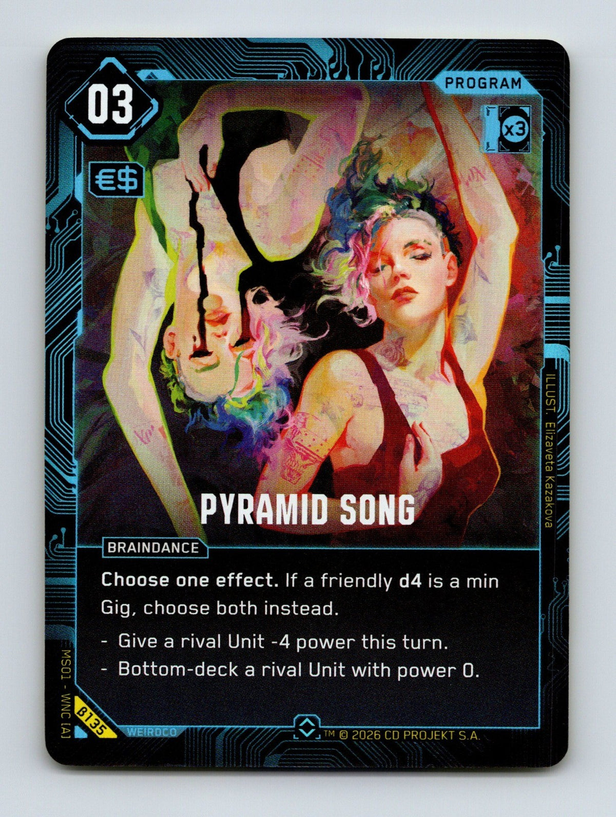 Cyberpunk TCG Beta Pyramid Song 135 NM